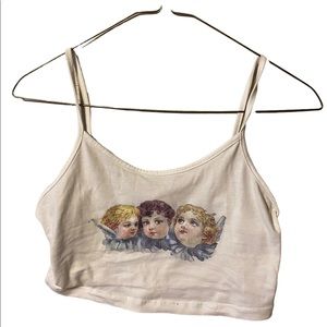 Shein XS Angel Tank Crop Top